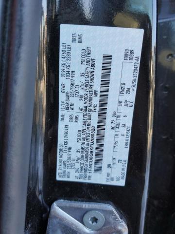 1FMCU0G9XFUA80328 - 2015 FORD ESCAPE SE BLACK photo 12