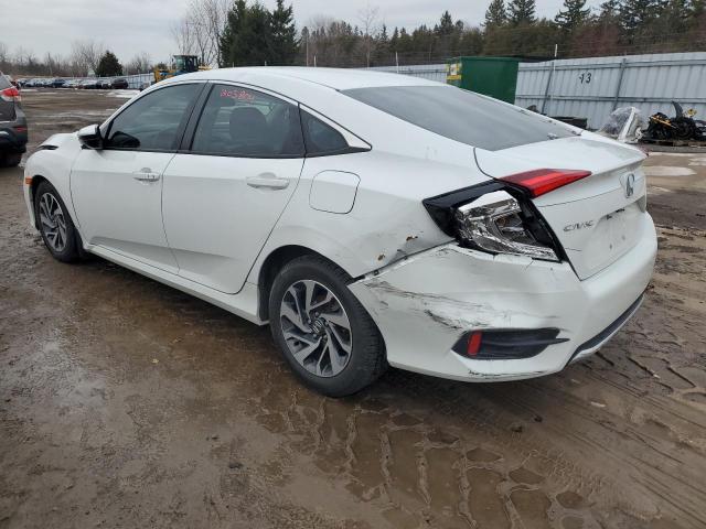 2HGFC2F73KH012483 - 2019 HONDA CIVIC EX WHITE photo 2