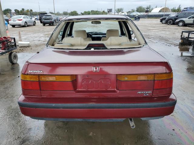 1HGCB7652LA016297 - 1990 HONDA ACCORD LX BURGUNDY photo 6