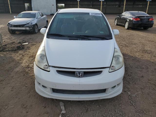 JHMGD38687S031703 - 2007 HONDA FIT S WHITE photo 5