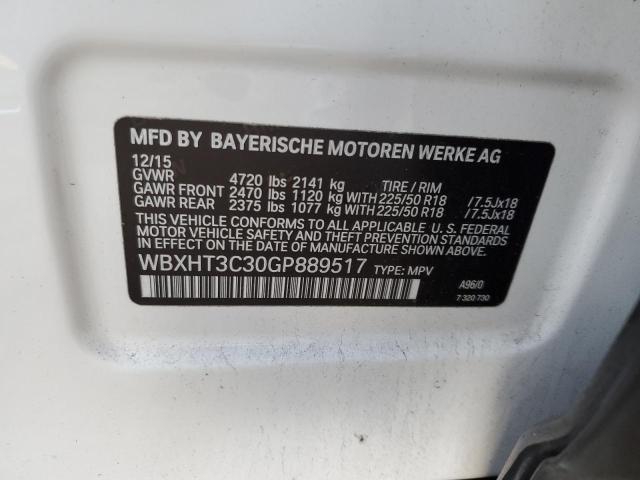 WBXHT3C30GP889517 - 2016 BMW X1 XDRIVE28I WHITE photo 13