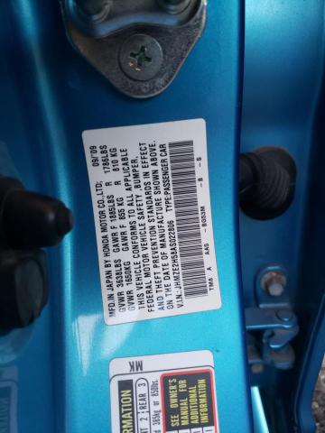 JHMZE2H58AS022806 - 2010 HONDA INSIGHT LX BLUE photo 12