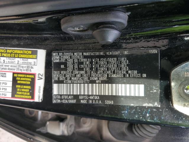 4T3BK11AX9U001777 - 2009 TOYOTA VENZA BLACK photo 13