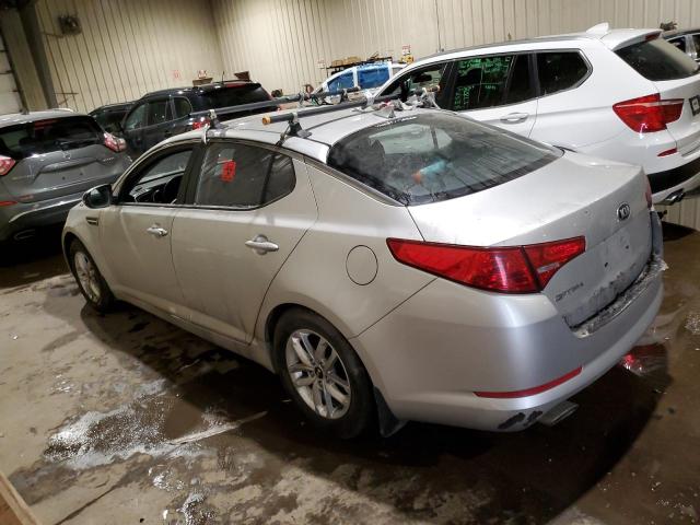 KNAGM4A75D5443238 - 2013 KIA OPTIMA LX SILVER photo 2