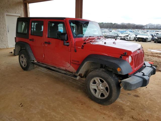 1C4BJWKG1EL302034 - 2014 JEEP WRANGLER U SPORT Червоний фото 4