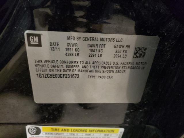 1G1ZC5E00CF231673 - 2012 CHEVROLET MALIBU 1LT 黑色 照片 12