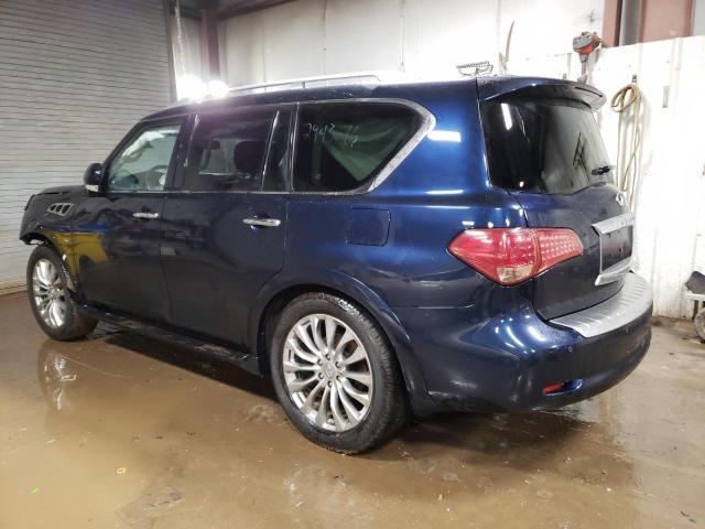 JN8AZ2NEXF9084489 - 2015 INFINITI QX80 BLUE photo 2