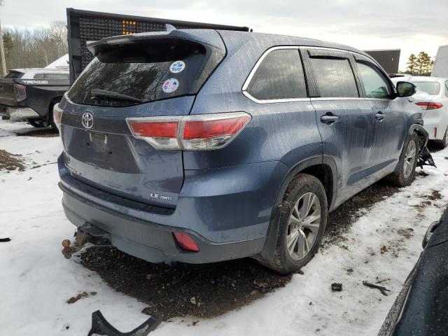 5TDBKRFH0GS247112 - 2016 TOYOTA HIGHLANDER LE BLUE photo 3