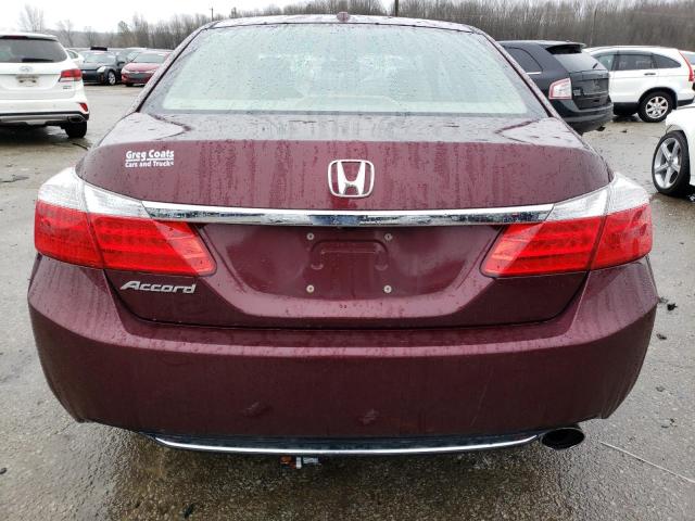 1HGCR2F8XDA043774 - 2013 HONDA ACCORD EXL BURGUNDY photo 6