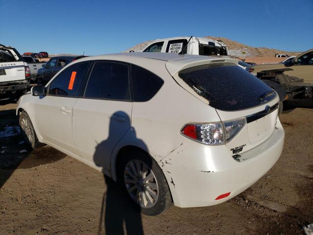 JF1GH61618G836678 - 2008 SUBARU IMPREZA 2.5I WHITE photo 2