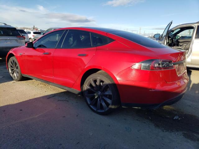 5YJSA1E27FF109541 - 2015 TESLA MODEL S RED photo 2