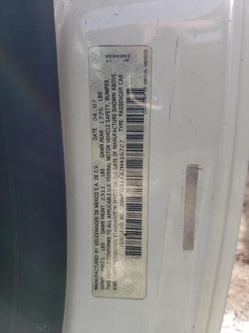 3VWFG31Y67M415727 - 2007 VOLKSWAGEN NEW BEETLE TRIPLE WHITE WHITE photo 12