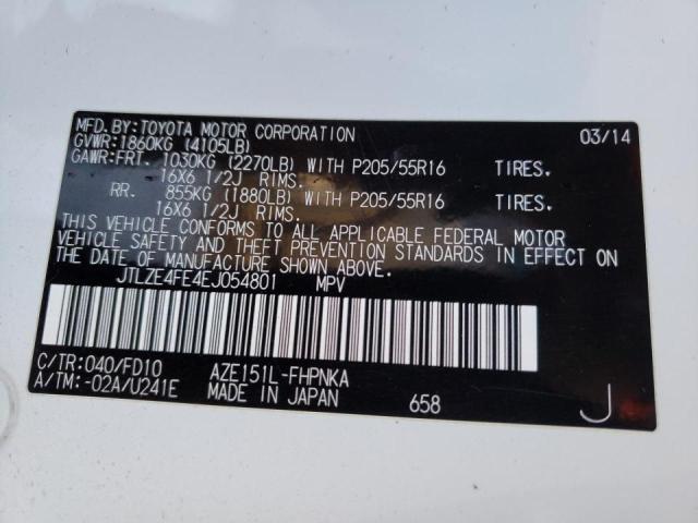 JTLZE4FE4EJ054801 - 2014 TOYOTA SCION XB Weiß Foto 13