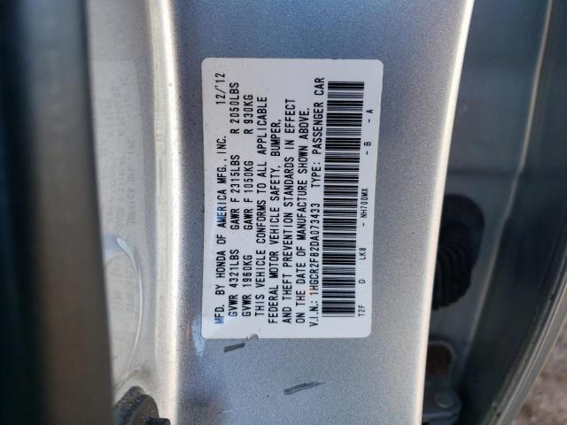 1HGCR2F82DA073433 - 2013 HONDA ACCORD EXL SILVER photo 12