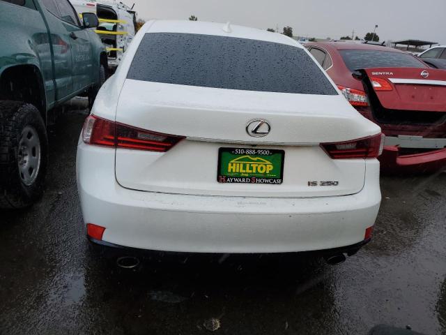 JTHBF1D20E5006821 - 2014 LEXUS IS 250 WHITE photo 6