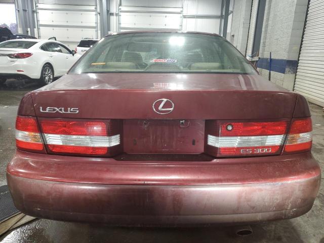 JT8BF28G315104196 - 2001 LEXUS ES 300 MAROON photo 6