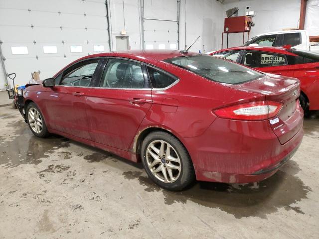 1FA6P0H77E5350202 - 2014 FORD FUSION SE RED photo 2