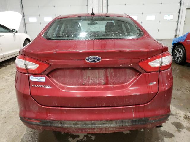 1FA6P0H77E5350202 - 2014 FORD FUSION SE RED photo 6