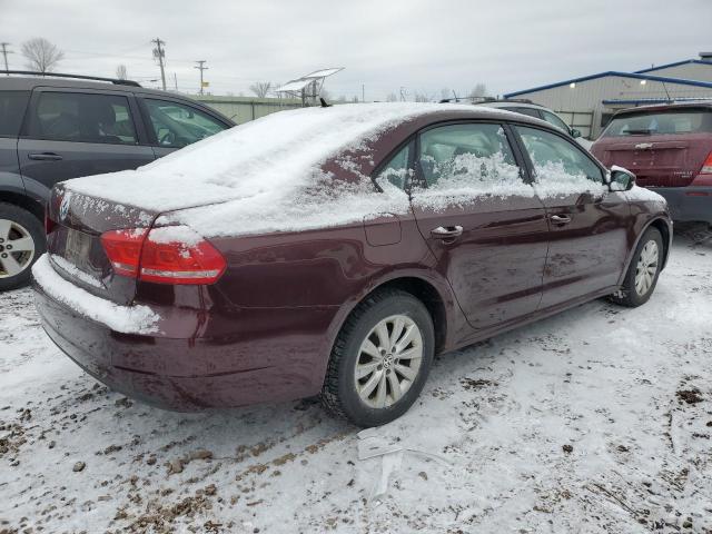 1VWAP7A33DC130633 - 2013 VOLKSWAGEN PASSAT S MAROON photo 3