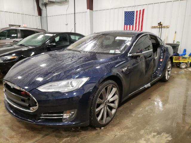 5YJSA1CN8DFP19541 - 2013 TESLA MODEL S Կապույտ լուսանկար 1