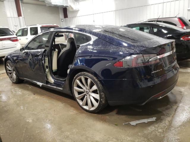 5YJSA1CN8DFP19541 - 2013 TESLA MODEL S Կապույտ լուսանկար 2