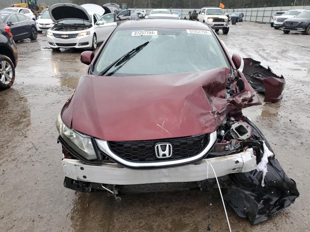 19XFB2F92DE028997 - 2013 HONDA CIVIC EXL BURGUNDY photo 5