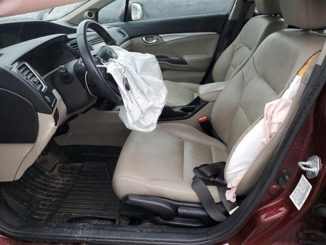 19XFB2F92DE028997 - 2013 HONDA CIVIC EXL ბურგუნდია ფოტო 7