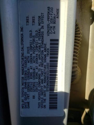 5TEGN92N83Z211660 - 2003 TOYOTA TACOMA DOUBLE CAB PRERUNNER SILVER photo 12