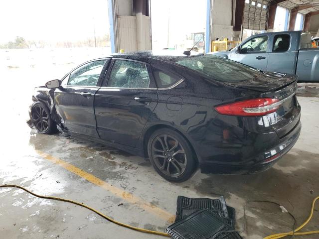 3FA6P0HD0JR216550 - 2018 FORD FUSION SE BLACK photo 2