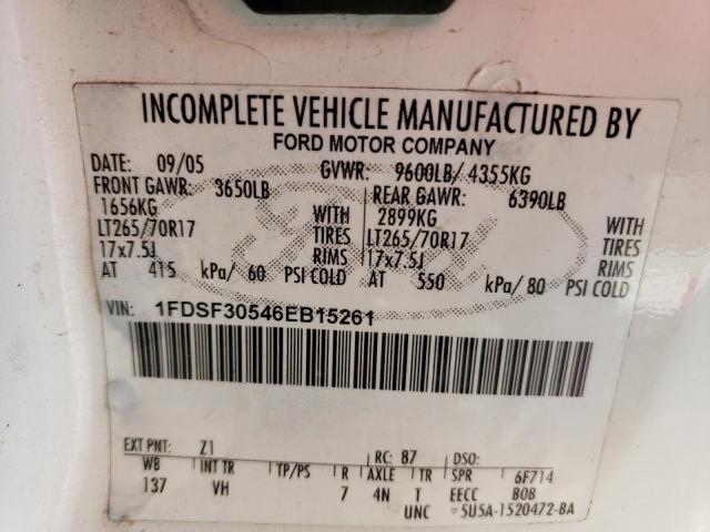 1FDSF30546EB15261 - 2006 FORD SUPER SRW SUPER DUTY WHITE photo 13