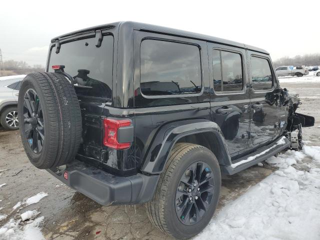 1C4JJXP64NW275248 - 2022 JEEP WRANGLER U SAHARA 4XE BLACK photo 3