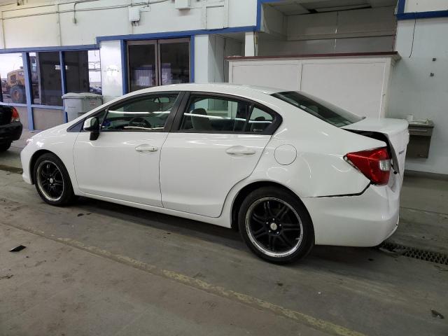 19XFB2F5XCE374856 - 2012 HONDA CIVIC LX WHITE photo 2