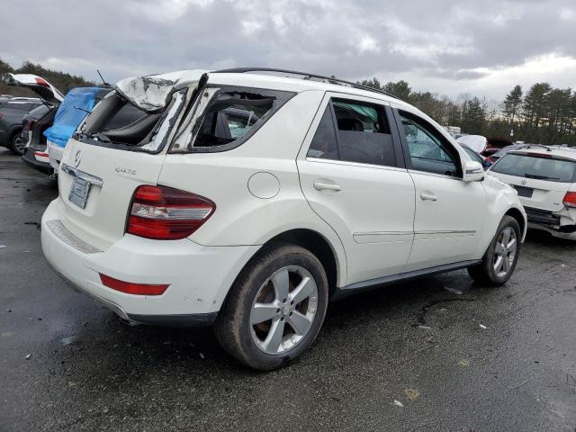 4JGBB8GB9BA671605 - 2011 MERCEDES-BENZ ML 350 4MATIC WHITE photo 3