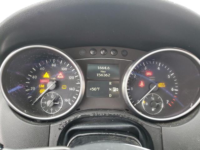 4JGBB8GB9BA671605 - 2011 MERCEDES-BENZ ML 350 4MATIC WHITE photo 9