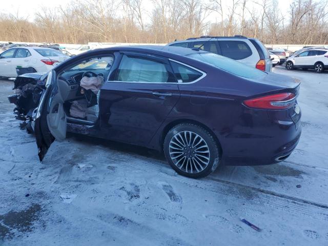 3FA6P0T99HR271690 - 2017 FORD FUSION SE BURGUNDY photo 2