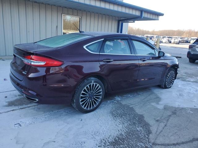 3FA6P0T99HR271690 - 2017 FORD FUSION SE BURGUNDY photo 3