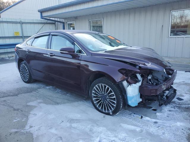 3FA6P0T99HR271690 - 2017 FORD FUSION SE BURGUNDY photo 4