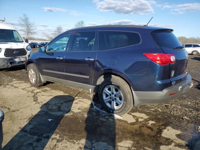 1GNKVFED5BJ322923 - 2011 CHEVROLET TRAVERSE LS BLUE photo 2