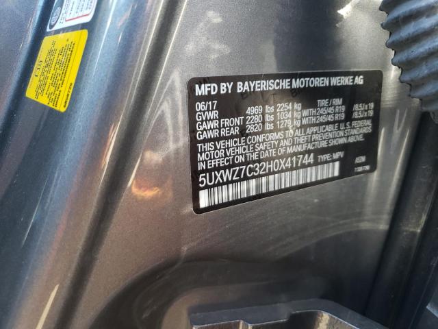 5UXWZ7C32H0X41744 - 2017 BMW X3 SDRIVE28I 灰色 照片 14