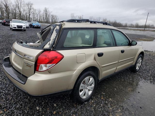 4S4BP60C986329737 - 2008 SUBARU OUTBACK BEIGE photo 3