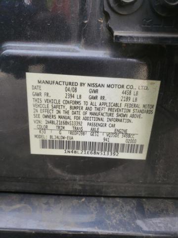 1N4BL21E68N513392 - 2008 NISSAN ALTIMA 3.5SE GRAY photo 13