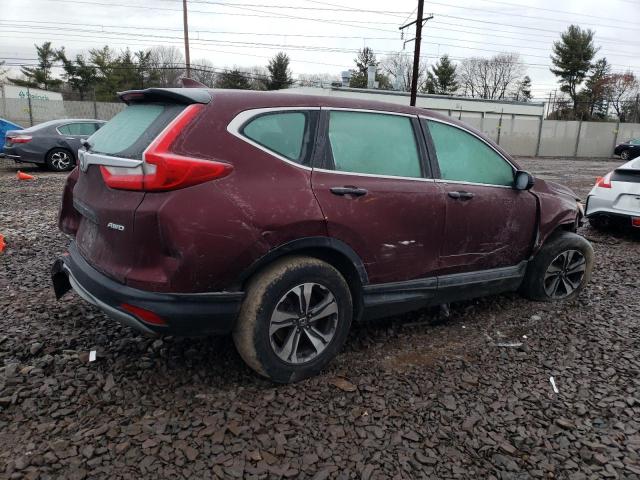 2HKRW6H36JH201879 - 2018 HONDA CR-V LX MAROON photo 3