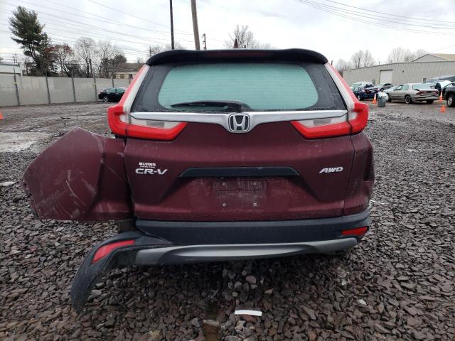 2HKRW6H36JH201879 - 2018 HONDA CR-V LX MAROON photo 6