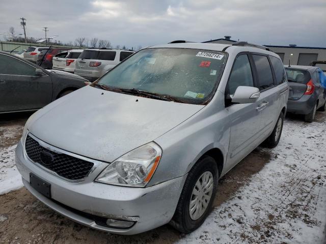 KNDMG4C7XE6591598 - 2014 KIA SEDONA LX GRAY photo 1