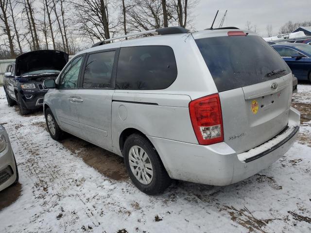 KNDMG4C7XE6591598 - 2014 KIA SEDONA LX GRAY photo 2