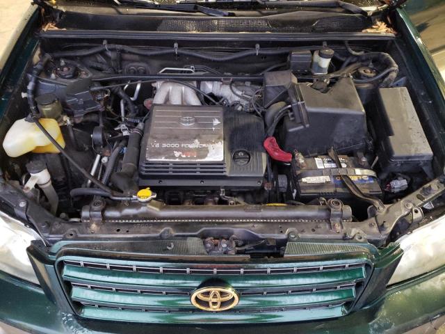 JTEHF21A310026352 - 2001 TOYOTA HIGHLANDER GREEN photo 12