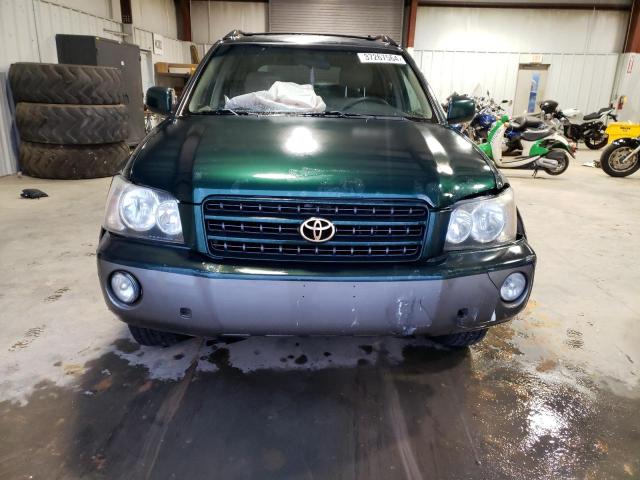 JTEHF21A310026352 - 2001 TOYOTA HIGHLANDER GREEN photo 5