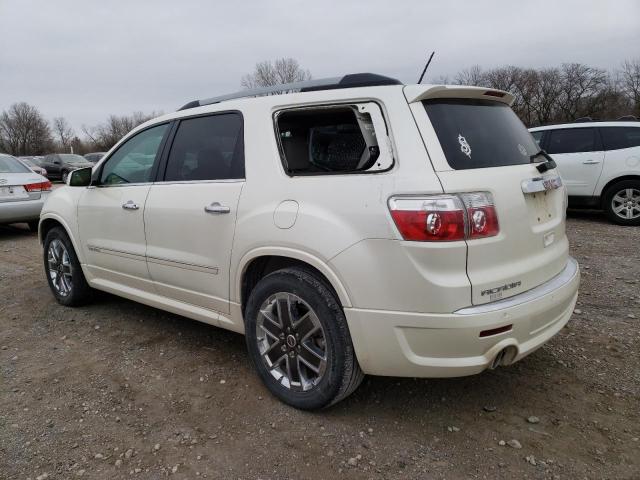 1GKKRTED0CJ265855 - 2012 GMC ACADIA DENALI WHITE photo 2