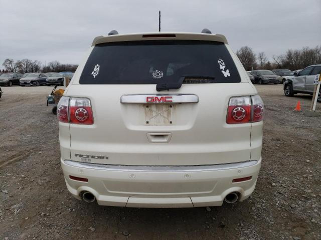 1GKKRTED0CJ265855 - 2012 GMC ACADIA DENALI WHITE photo 6