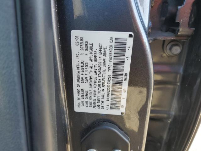 19UUA66246A034294 - 2006 ACURA 3.2TL GRAY photo 12